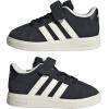 imageadidas BabyBoys Grand Court 20 Elastic Lace ampamp Strap SneakerBlackOff WhiteWhite