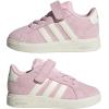 imageadidas BabyBoys Grand Court 20 Elastic Lace ampamp Strap SneakerClear PinkOff WhiteGold Metallic