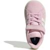 imageadidas BabyBoys Grand Court 20 Elastic Lace ampamp Strap SneakerClear PinkOff WhiteGold Metallic