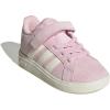 imageadidas BabyBoys Grand Court 20 Elastic Lace ampamp Strap SneakerClear PinkOff WhiteGold Metallic