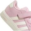 imageadidas BabyBoys Grand Court 20 Elastic Lace ampamp Strap SneakerClear PinkOff WhiteGold Metallic