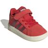 imageadidas BabyBoys Grand Court 20 Elastic Lace ampamp Strap SneakerCollegiate RedCollegiate BurgundyOff White