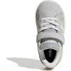 imageadidas BabyBoys Grand Court 20 Elastic Lace ampamp Strap SneakerGreyOff WhiteWhite