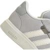 imageadidas BabyBoys Grand Court 20 Elastic Lace ampamp Strap SneakerGreyOff WhiteWhite