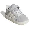imageadidas BabyBoys Grand Court 20 Elastic Lace ampamp Strap SneakerGreyOff WhiteWhite