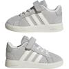 imageadidas BabyBoys Grand Court 20 Elastic Lace ampamp Strap SneakerGreyOff WhiteWhite