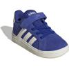 imageadidas BabyBoys Grand Court 20 Elastic Lace ampamp Strap SneakerSemi Lucid BlueOff WhiteBlack