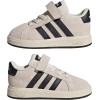 imageadidas BabyBoys Grand Court 20 Elastic Lace ampamp Strap SneakerWonder WhiteBlackWhite