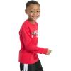 imageadidas Boys Long Sleeve Sport Graphic TeePure Ruby