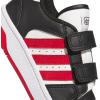 imageadidas Kids Break Start Hook ampamp Loop ShoeBlackTeam Power RedWhite