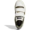imageadidas Kids Break Start Hook ampamp Loop ShoeWhiteOlive StrataCharcoal
