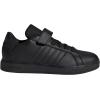 imageadidas Kids Grand Court 20 Elastic Lace ampamp Strap ShoesBlackBlackGrey