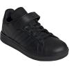 imageadidas Kids Grand Court 20 Elastic Lace ampamp Strap ShoesBlackBlackGrey