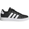 imageadidas Kids Grand Court 20 Elastic Lace ampamp Strap ShoesBlackWhiteBlack