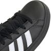 imageadidas Kids Grand Court 20 Elastic Lace ampamp Strap ShoesBlackWhiteGold Metallic
