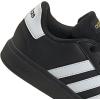 imageadidas Kids Grand Court 20 Elastic Lace ampamp Strap ShoesBlackWhiteGold Metallic
