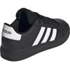 imageadidas Kids Grand Court 20 Elastic Lace ampamp Strap ShoesBlackWhiteGold Metallic
