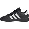imageadidas Kids Grand Court 20 Elastic Lace ampamp Strap ShoesBlackWhiteGold Metallic