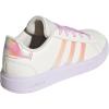 imageadidas Kids Grand Court 20 Elastic Lace ampamp Strap ShoesChalk WhiteChalk WhiteBliss Lilac