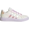 imageadidas Kids Grand Court 20 Elastic Lace ampamp Strap ShoesChalk WhiteChalk WhiteBliss Lilac