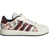 imageadidas Kids Grand Court 20 Elastic Lace ampamp Strap ShoesCloud WhiteAurora RubyInk