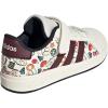 imageadidas Kids Grand Court 20 Elastic Lace ampamp Strap ShoesCloud WhiteAurora RubyInk