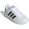 imageadidas Kids Grand Court 20 Elastic Lace ampamp Strap ShoesCloud WhiteCore BlackCore Black