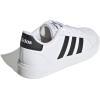 imageadidas Kids Grand Court 20 Elastic Lace ampamp Strap ShoesCloud WhiteCore BlackCore Black