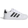 imageadidas Kids Grand Court 20 Elastic Lace ampamp Strap ShoesCloud WhiteCore BlackCore Black