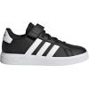 imageadidas Kids Grand Court 20 Elastic Lace ampamp Strap ShoesCore BlackFtwr WhiteCore Black Elastic