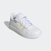 imageadidas Kids Grand Court 20 Elastic Lace ampamp Strap ShoesFtwr WhiteIridescentFtwr White Elastic