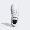 imageadidas Kids Grand Court 20 Elastic Lace ampamp Strap ShoesFtwr WhiteIridescentFtwr White Elastic
