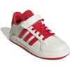 imageadidas Kids Grand Court 20 Elastic Lace ampamp Strap ShoesOff WhiteCollegiate RedBlack