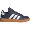 imageadidas Kids Grand Court 20 Elastic Lace ampamp Strap ShoesShadow NavyWhiteGum