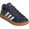 imageadidas Kids Grand Court 20 Elastic Lace ampamp Strap ShoesShadow NavyWhiteGum
