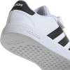imageadidas Kids Grand Court 20 Elastic Lace ampamp Strap ShoesWhiteBlackWhite