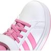 imageadidas Kids Grand Court 20 Elastic Lace ampamp Strap ShoesWhiteBliss PinkBlack