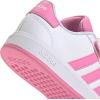 imageadidas Kids Grand Court 20 Elastic Lace ampamp Strap ShoesWhiteBliss PinkBlack