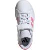 imageadidas Kids Grand Court 20 Elastic Lace ampamp Strap ShoesWhiteBliss PinkClear Pink