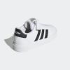 imageadidas Kids Grand Court 20 Elastic Lace ampamp Strap ShoesWhiteCore BlackCore Black