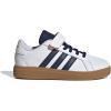 imageadidas Kids Grand Court 20 Elastic Lace ampamp Strap ShoesWhiteDark BlueGum
