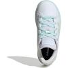 imageadidas Kids Grand Court 20 Elastic Lace ampamp Strap ShoesWhiteFlash AquaHalo Mint