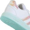 imageadidas Kids Grand Court 20 Elastic Lace ampamp Strap ShoesWhiteFlash AquaHalo Mint