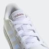 imageadidas Kids Grand Court 20 Elastic Lace ampamp Strap ShoesWhiteIridescentWhite