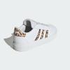 imageadidas Kids Grand Court 20 Elastic Lace ampamp Strap ShoesWhiteMagic BeigeMatte Gold