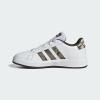 imageadidas Kids Grand Court 20 Elastic Lace ampamp Strap ShoesWhiteOlive StrataShadow Olive