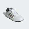 imageadidas Kids Grand Court 20 Elastic Lace ampamp Strap ShoesWhiteOlive StrataShadow Olive