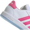 imageadidas Kids Grand Court 20 Elastic Lace ampamp Strap ShoesWhitePulse MagentaBlue