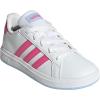 imageadidas Kids Grand Court 20 Elastic Lace ampamp Strap ShoesWhitePulse MagentaBlue