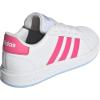imageadidas Kids Grand Court 20 Elastic Lace ampamp Strap ShoesWhitePulse MagentaBlue